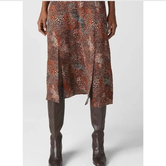 Whistles Abstract Animal Print Crepe Dress - Picture 2 of 8